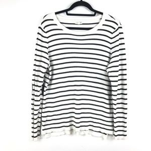 Maison Jules Striped Black and White Sweater